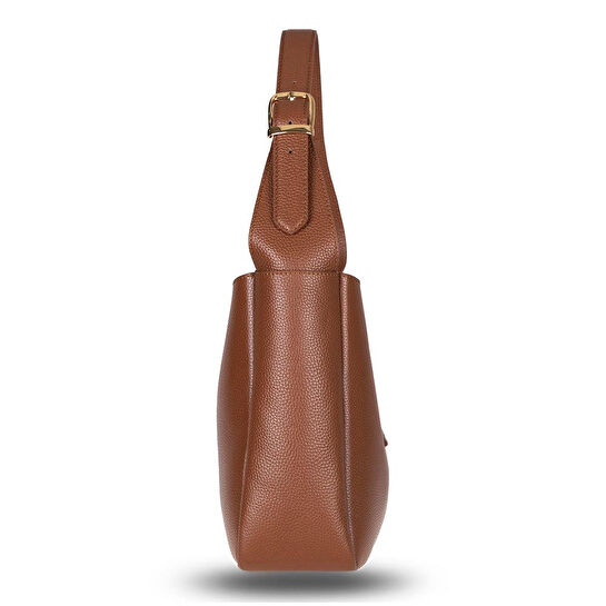 Bloominbag Ravello Cimbrone Camel Tan Leather Shoulder Bag / Deri Omuz Çantası