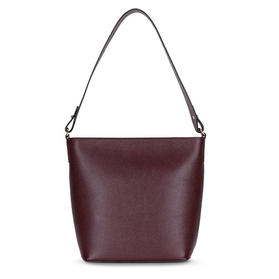 Bloominbag Milano Zip Tote – Oxblood Burgundy Hakiki Deri Askılı Kadın Omuz Çantası