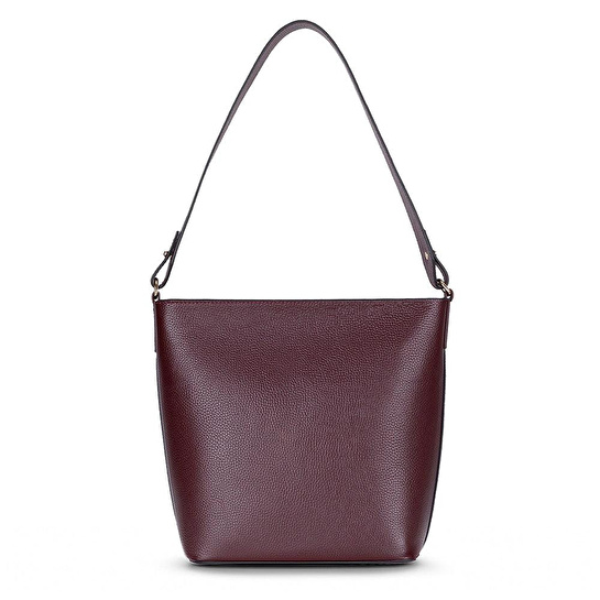 Bloominbag Milano Zip Tote – Oxblood Burgundy Hakiki Deri Askılı Kadın Omuz Çantası