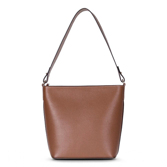 Bloominbag Milano Zip Tote – Warm Camel Hakiki Deri Askılı Kadın Omuz Çantası