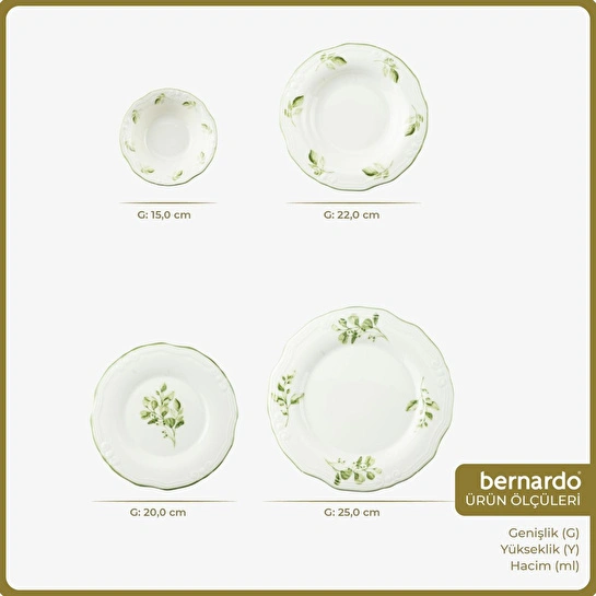 Bernardo Leaf Tifany 24 Parça Yemek Takımı