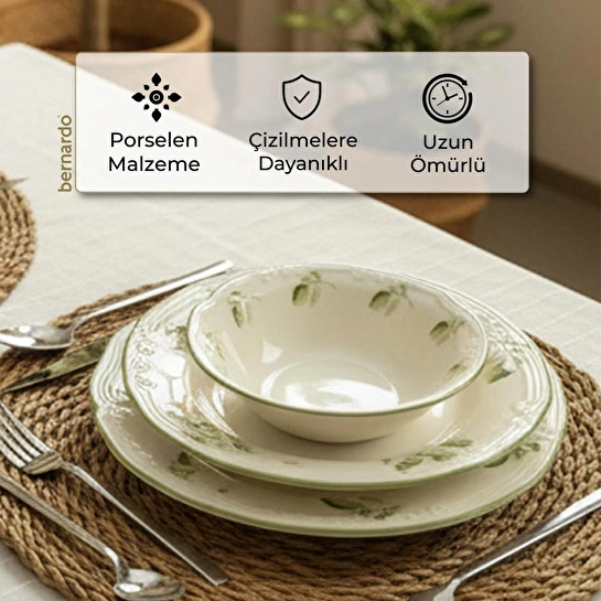 Bernardo Leaf Tifany 24 Parça Yemek Takımı