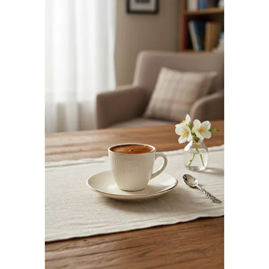 Bernardo Supra 6 Kişilik Fincan Takımı Altın