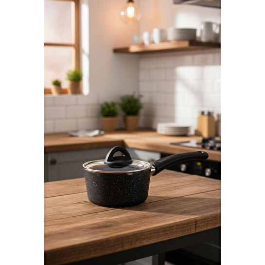 Bernardo Melcor 9 Parça Granit Tencere Seti Siyah