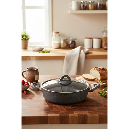 Bernardo Melcor 9 Parça Granit Tencere Seti Gri