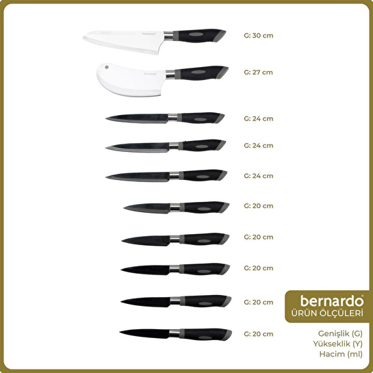 Bernardo Maestro 10 Parça Bıçak Seti