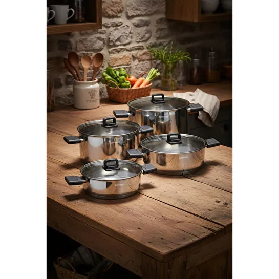 Bernardo Stella 8 Parça Çelik Tencere Seti