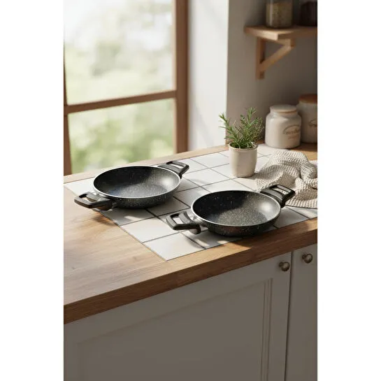 Bernardo Athelas 3 Parça Tava Ve Sahan Seti Siyah