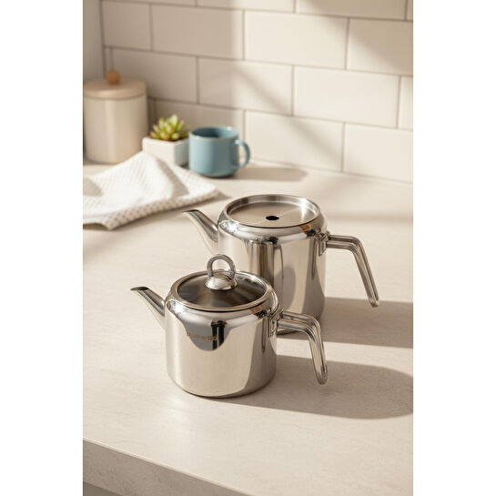 Bernardo Vellora Çelik Çaydanlık Takımı Orta