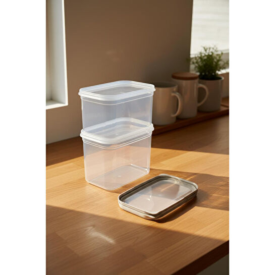 Bernardo Hide Plus 2'li Saklama Kabı 1900 Ml Beyaz