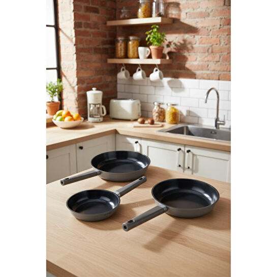 Bernardo Chef Döküm 3 Parça Tava Seti Gri