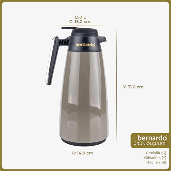 Bernardo Lustra Cam Termos Gri 1.5 Litre