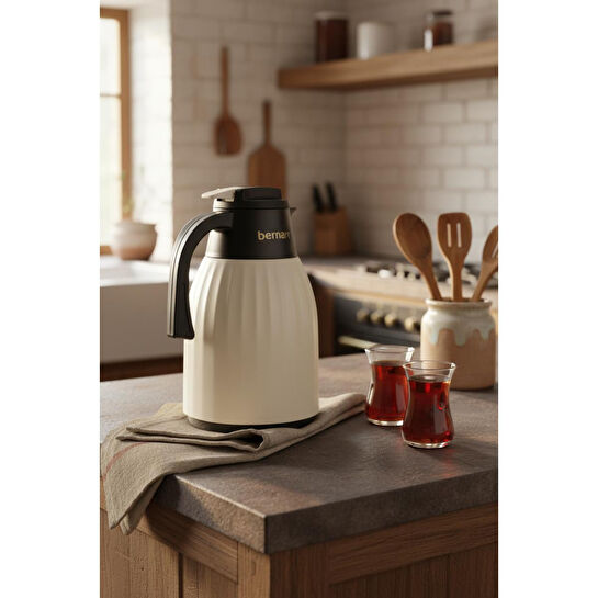 Bernardo Elantra Cam Termos Krem 1 Litre