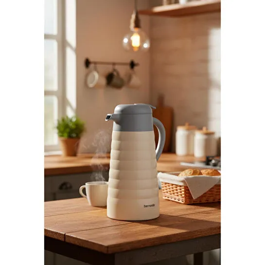 Bernardo Nora 2 Litre Çelik Termos Krem