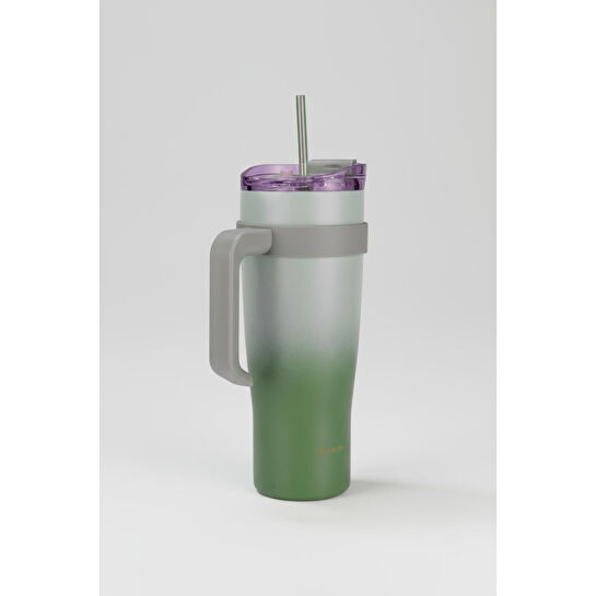 Bernardo Alto Pipetli Termos Bardak Yeşil 1000ml