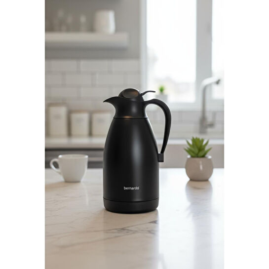 Bernardo Grandio Çelik Termos Siyah 2 Litre