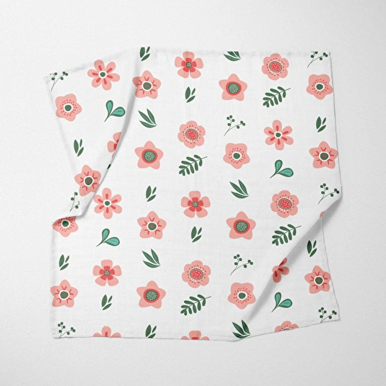 Itsy Bitsy Kids Petit Fleur, Müslin Bebek Örtüsü , 70x70 Cm