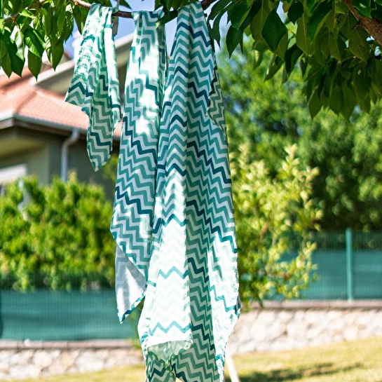 Itsy Bitsy Kids Amulet Blossom Lines , Müslin Bebek Örtüsü , 70x70 Cm