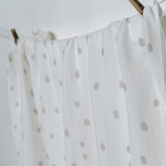 Itsy Bitsy Kids Bird Of Life Gri Dots , Müslin Bebek Örtüsü , 70x70 Cm