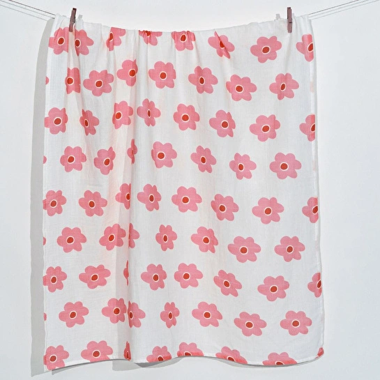 Itsy Bitsy Kids Amulet Blossom Bloom , Müslin Bebek Örtüsü , 70x70 Cm