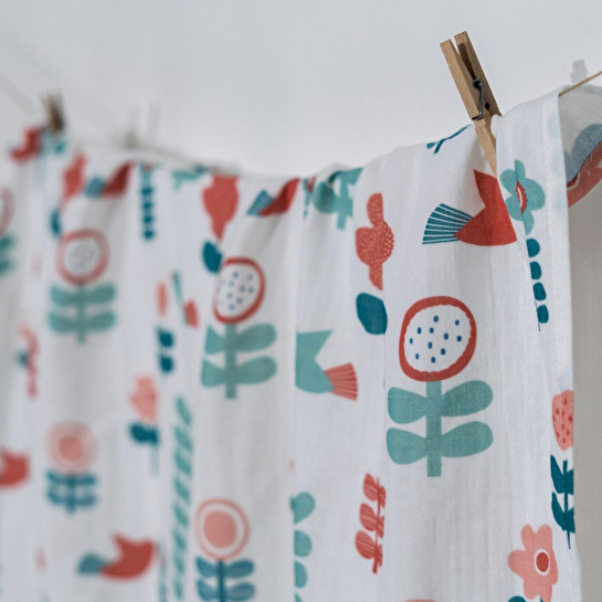 Itsy Bitsy Kids Amulet Blossom, Müslin Bebek Örtüsü , 100x100 Cm