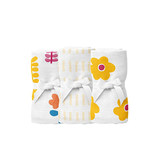 Itsy Bitsy Kids Amulet Lemon , Müslin Ağız Mendili , 40x40 Cm 6'lı Set