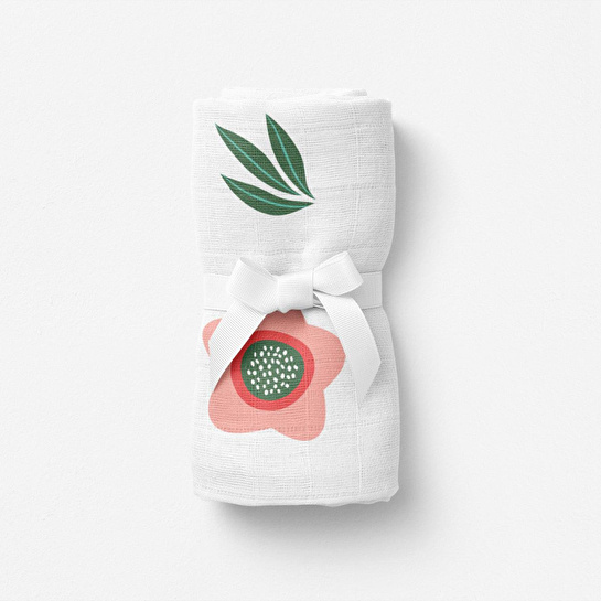 Itsy Bitsy Kids Petit Fleur, Müslin Bebek Örtüsü , 100x100 Cm