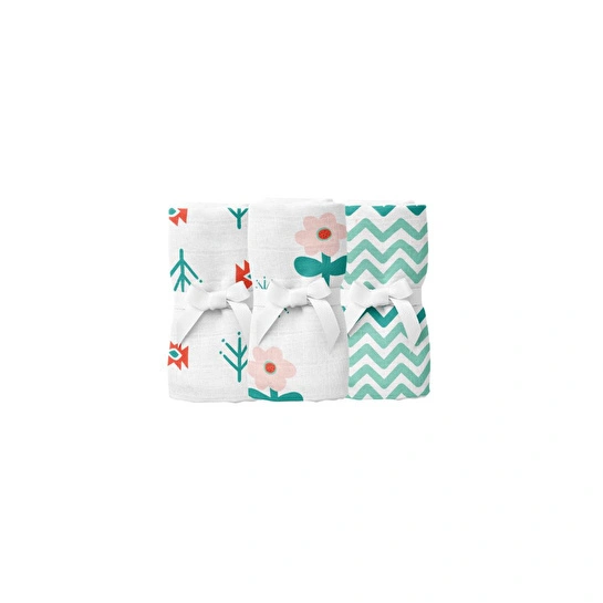 Itsy Bitsy Kids Big Flower Blossom , Müslin Ağız Mendili , 40x40 Cm 6'lı Set
