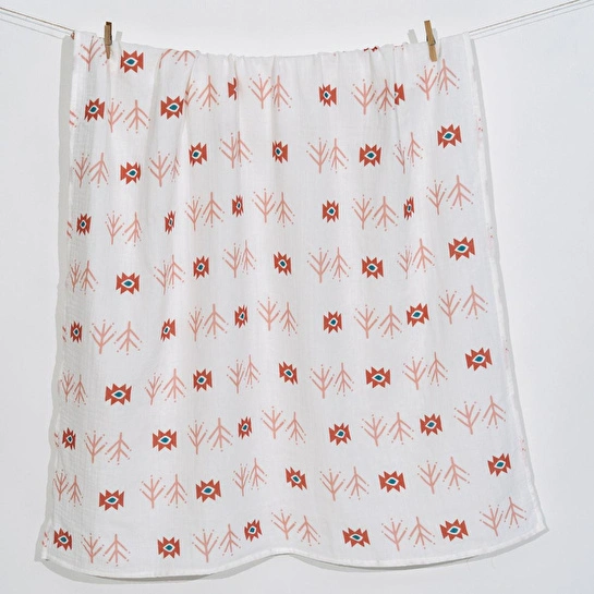 Itsy Bitsy Kids Big Flower Lemon Amulet, Müslin Bebek Örtüsü , 70x70 Cm