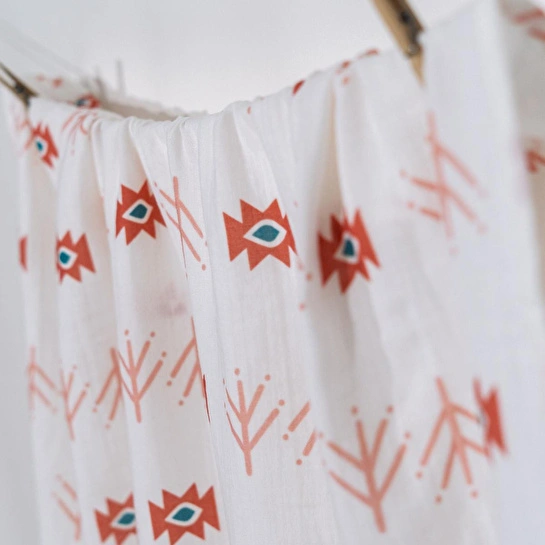 Itsy Bitsy Kids Big Flower Lemon Amulet, Müslin Bebek Örtüsü , 70x70 Cm