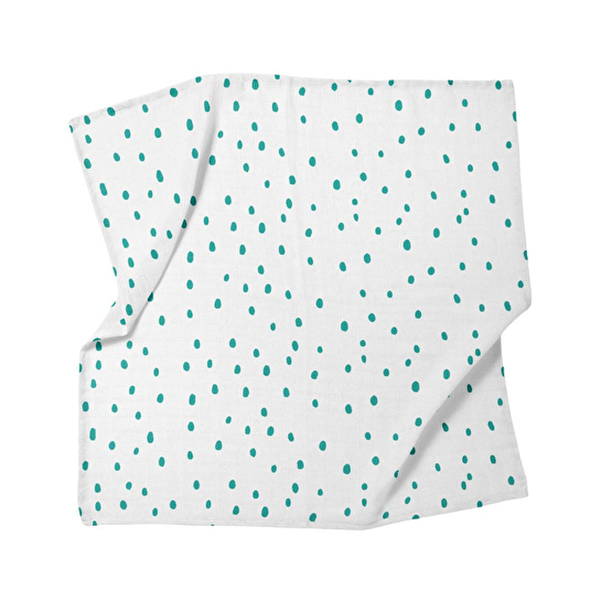 Itsy Bitsy Kids Bird Of Life Mint Dots , Müslin Bebek Örtüsü , 100x100 Cm