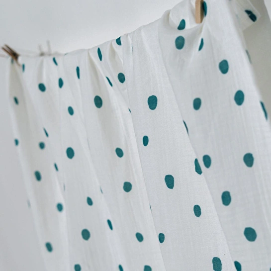 Itsy Bitsy Kids Bird Of Life Mint Dots , Müslin Bebek Örtüsü , 70x70 Cm