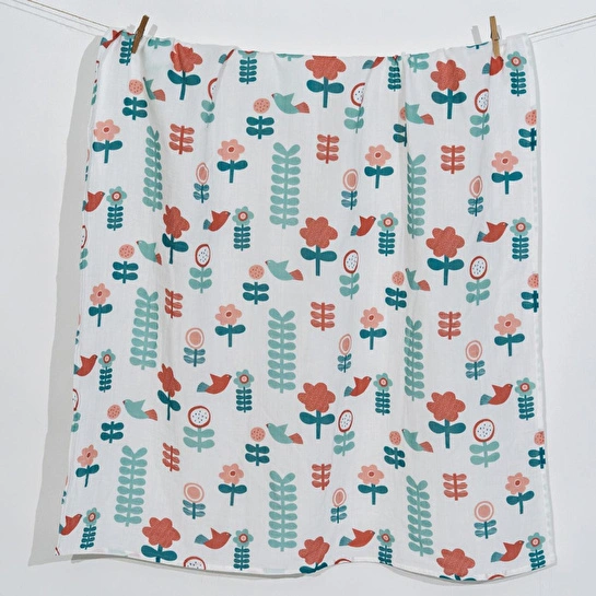 Itsy Bitsy Kids Big Flower Lemon , Müslin Ağız Mendili , 40x40 Cm 6'lı Set