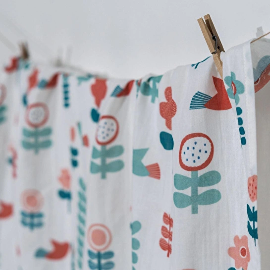 Itsy Bitsy Kids Big Flower Lemon , Müslin Ağız Mendili , 40x40 Cm 6'lı Set