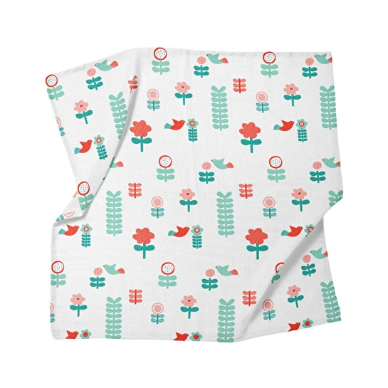 Itsy Bitsy Kids Big Flower Lemon , Müslin Ağız Mendili , 40x40 Cm 6'lı Set