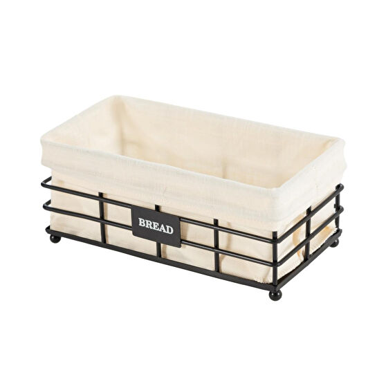 Mudo Home Black Metal Ekmek Sepeti̇