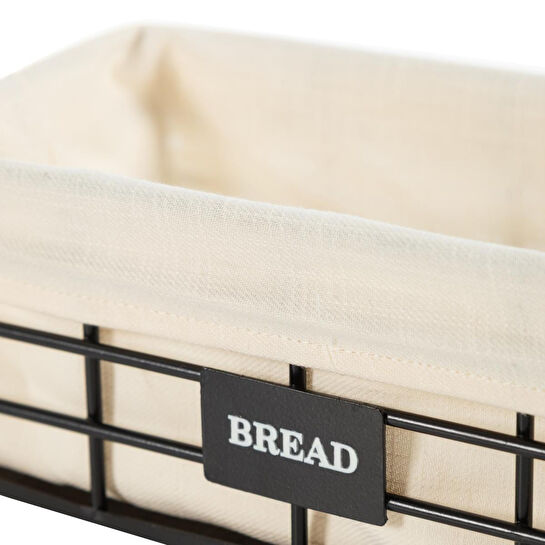 Mudo Home Black Metal Ekmek Sepeti̇