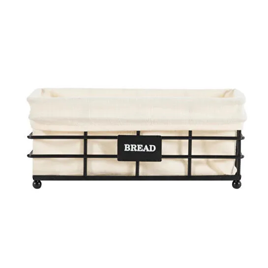 Mudo Home Black Metal Ekmek Sepeti̇