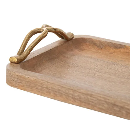 Mudo Home Grove Dekorati̇f Tepsi̇ 43 X 22 Cm