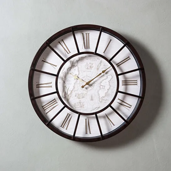 Mudo Home Paula Brown Duvar Saati̇ 50cm