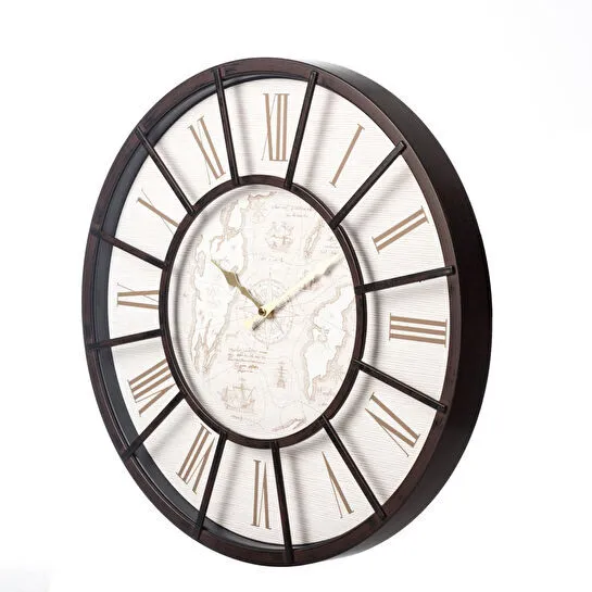 Mudo Home Paula Brown Duvar Saati̇ 50cm