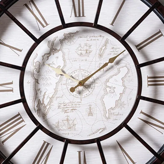 Mudo Home Paula Brown Duvar Saati̇ 50cm