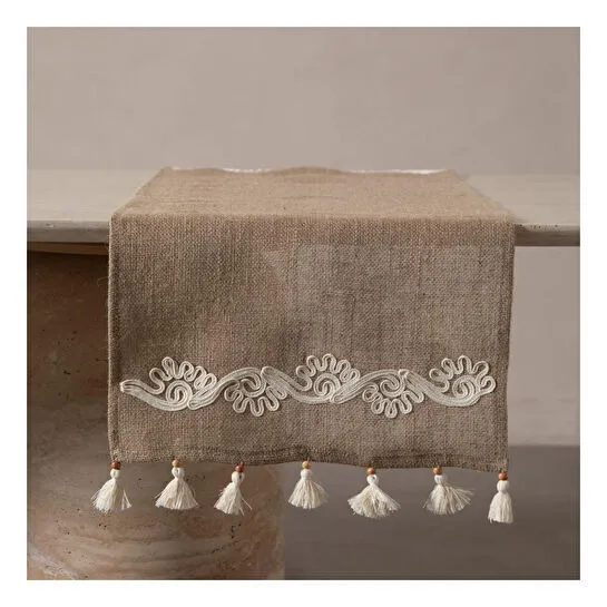 Mudo Home Jüt Lase İşlemeli̇ Runner 45x130