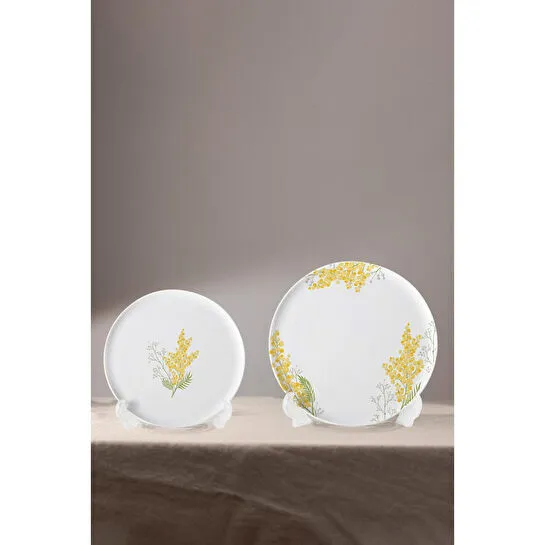 Rakle Mimosa Seramik 4'lü Servis Tabağı Seti 25,5 Cm