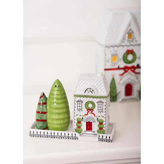 The Mia Yılbaşı Temalı Tuzluk Biberlik 3 Parça