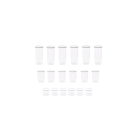 Vienev Foly Etiketli Kare Erzak Saklama Kabı 18'li Set 6x(0,55 Li̇tre, 1,2 Li̇tre, 1,75 Li̇tre)