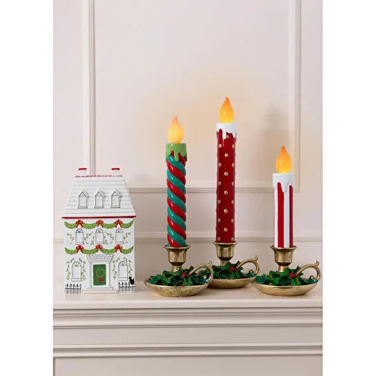 The Mia Dekoratif Led Işıklı Mum 18x17x45 Cm