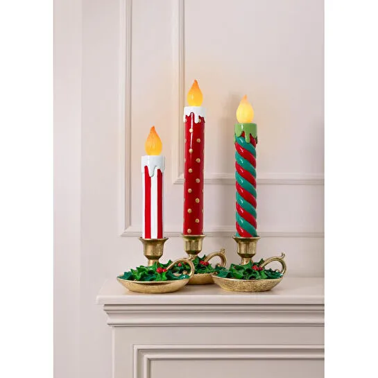 The Mia Dekoratif Led Işıklı Mum 18x17x38 Cm