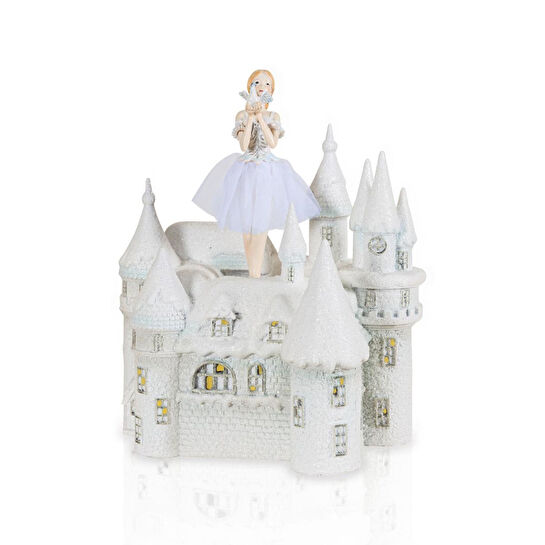 The Mia Prenses Şatosu Led Işıklı Müzik Kutusu 30x26x19cm