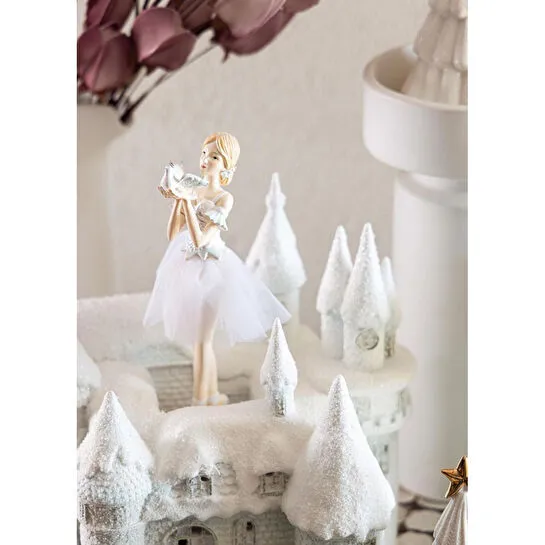 The Mia Prenses Şatosu Led Işıklı Müzik Kutusu 30x26x19cm